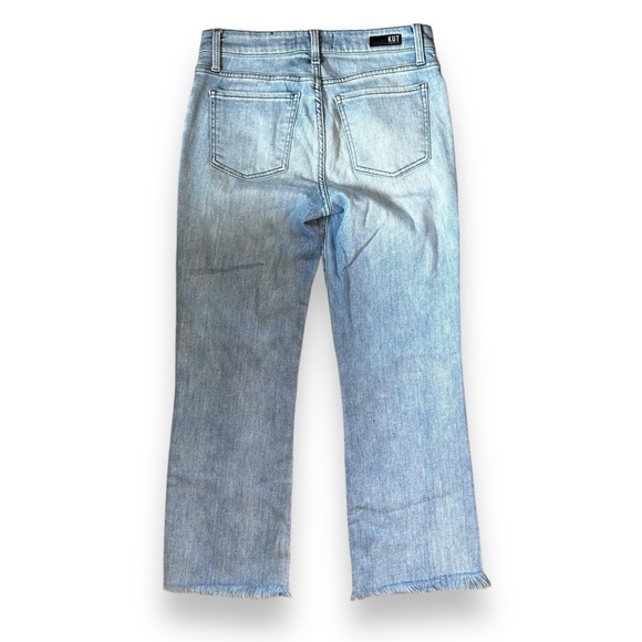 Kut From The Kloth Light Wash Cropped Straight Jeans EUC Sz 4 - Picture 5 of 7